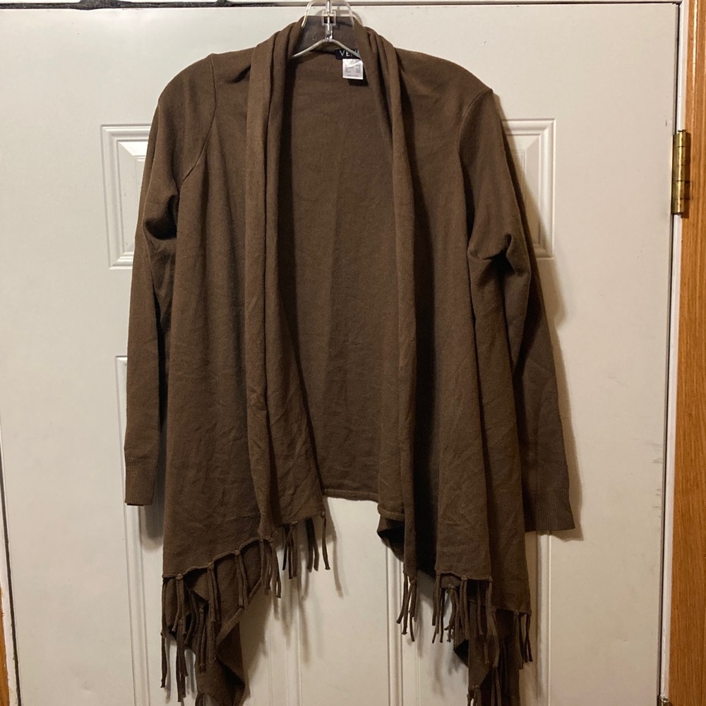 Venus‎ Fringe Open Cardigan Sweater M